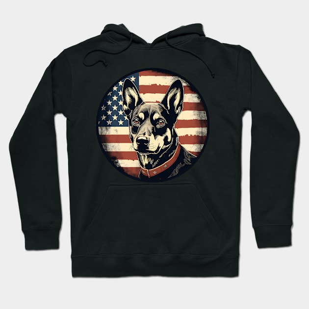 Patriotic Canaan Dog Hoodie by NatashaCuteShop